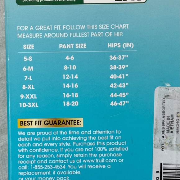 Fruit of the Loom Womens Breathable 6 Bikinis Tri Cool Comfort Underwear Sz 9 2X - Picture 8 of 11